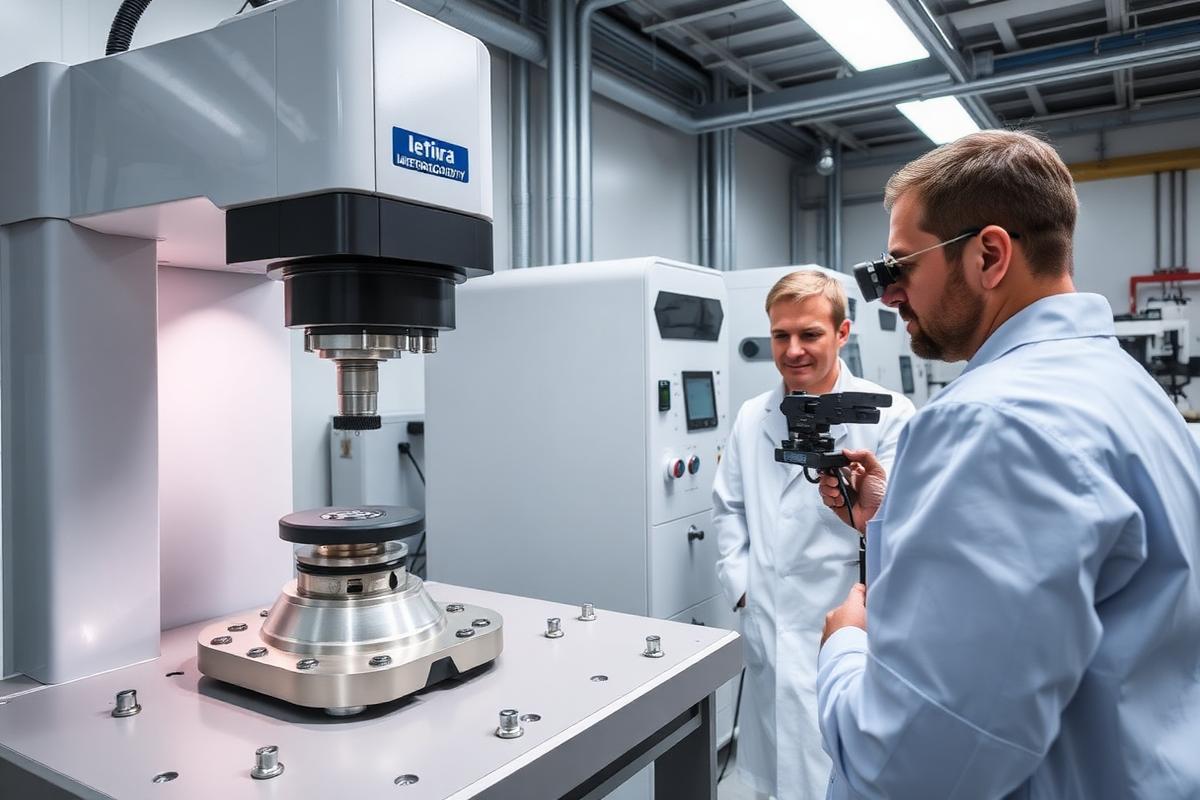 Quality laboratory with precision measurement instruments